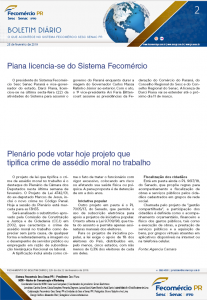 Boletim Diário | Fecomércio