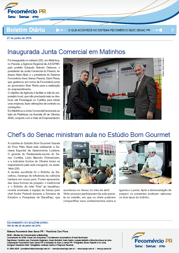 Boletim Diário | Fecomércio