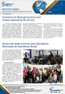 Boletim Diário | Fecomércio