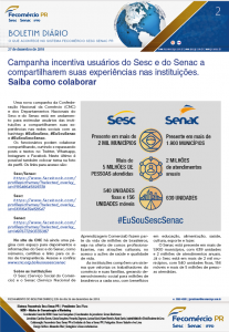 Boletim Diário | Fecomércio