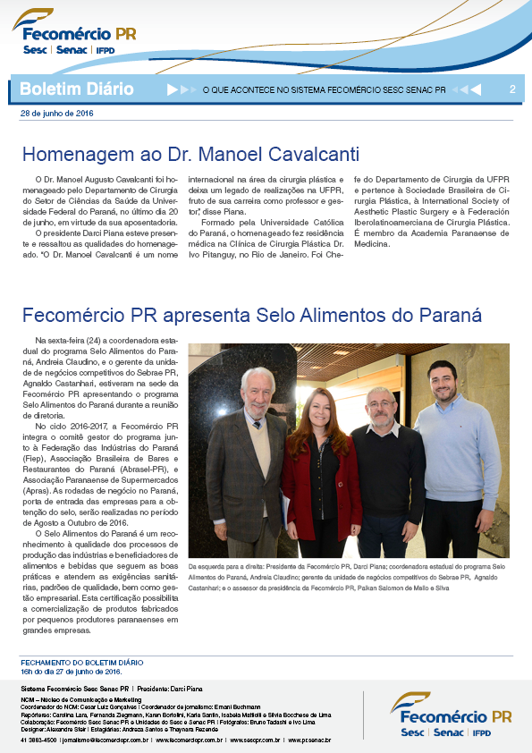 Boletim Diário | Fecomércio