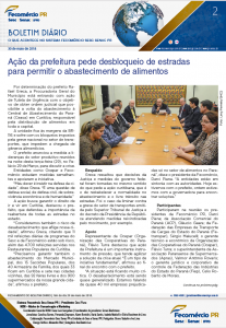 Boletim Diário | Fecomércio