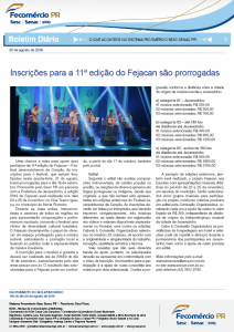 Boletim Diário | Fecomércio