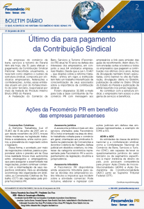 Boletim Diário | Fecomércio