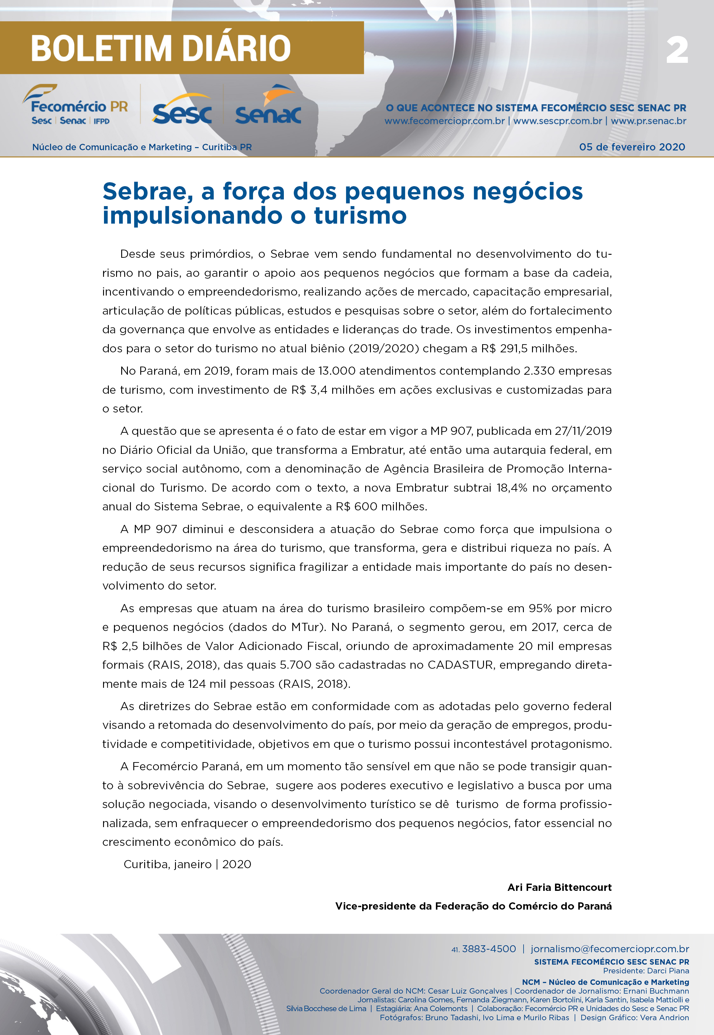 Boletim Diário | Fecomércio