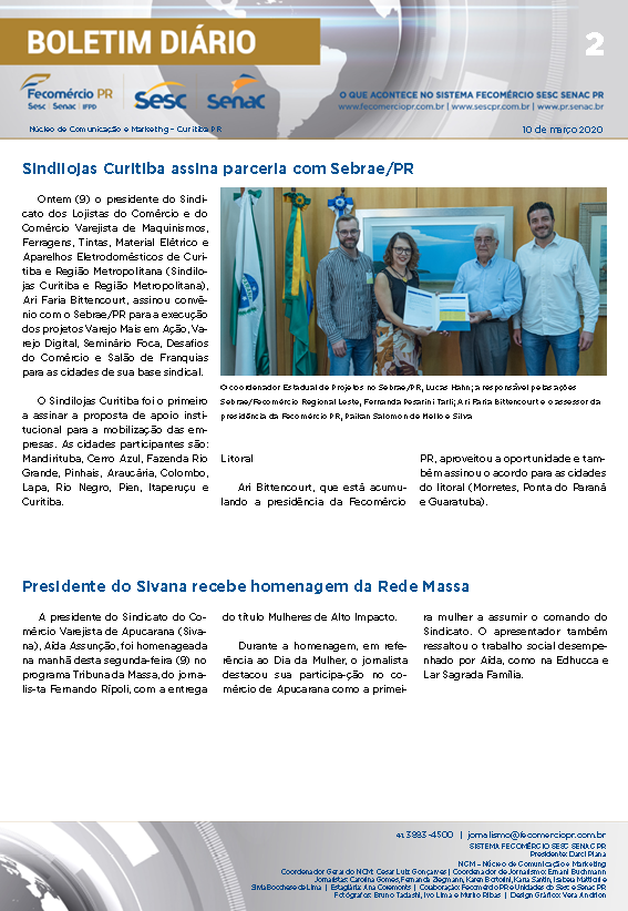 Boletim Diário | Fecomércio