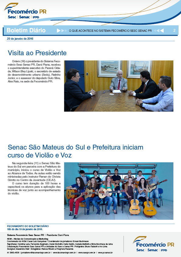 Boletim Diário | Fecomércio