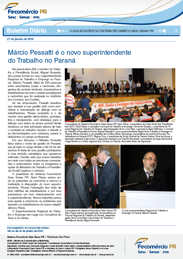 Boletim Diário | Fecomércio