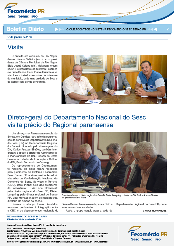 Boletim Diário | Fecomércio