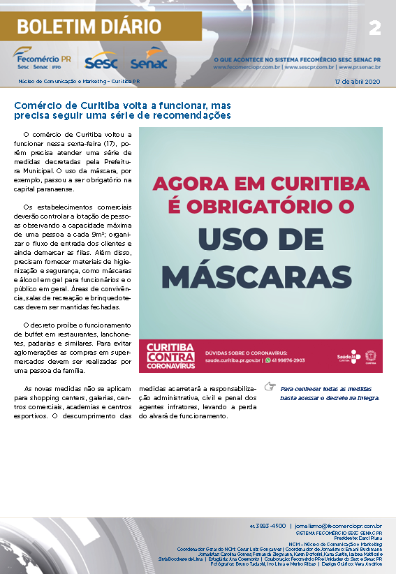 Boletim Diário | Fecomércio