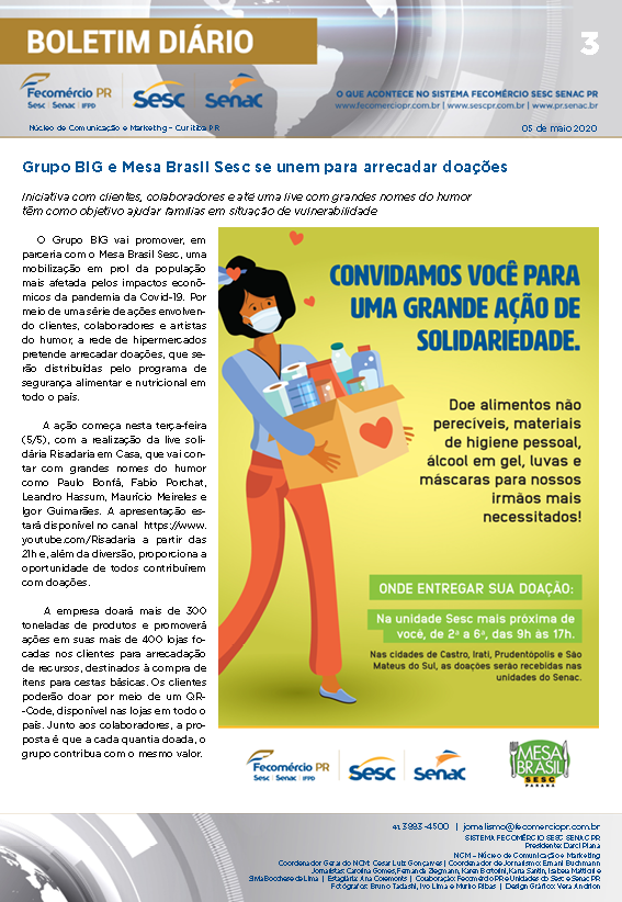 Boletim Diário | Fecomércio