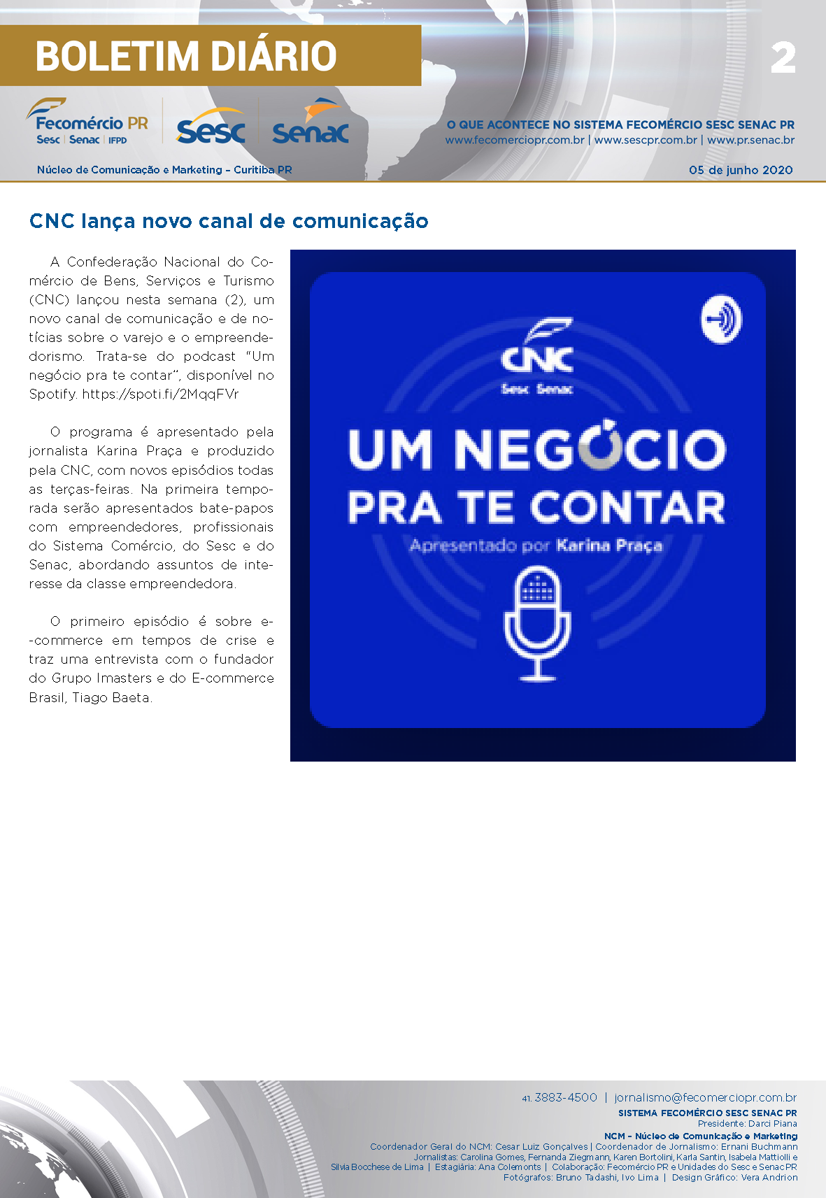 Boletim Diário | Fecomércio