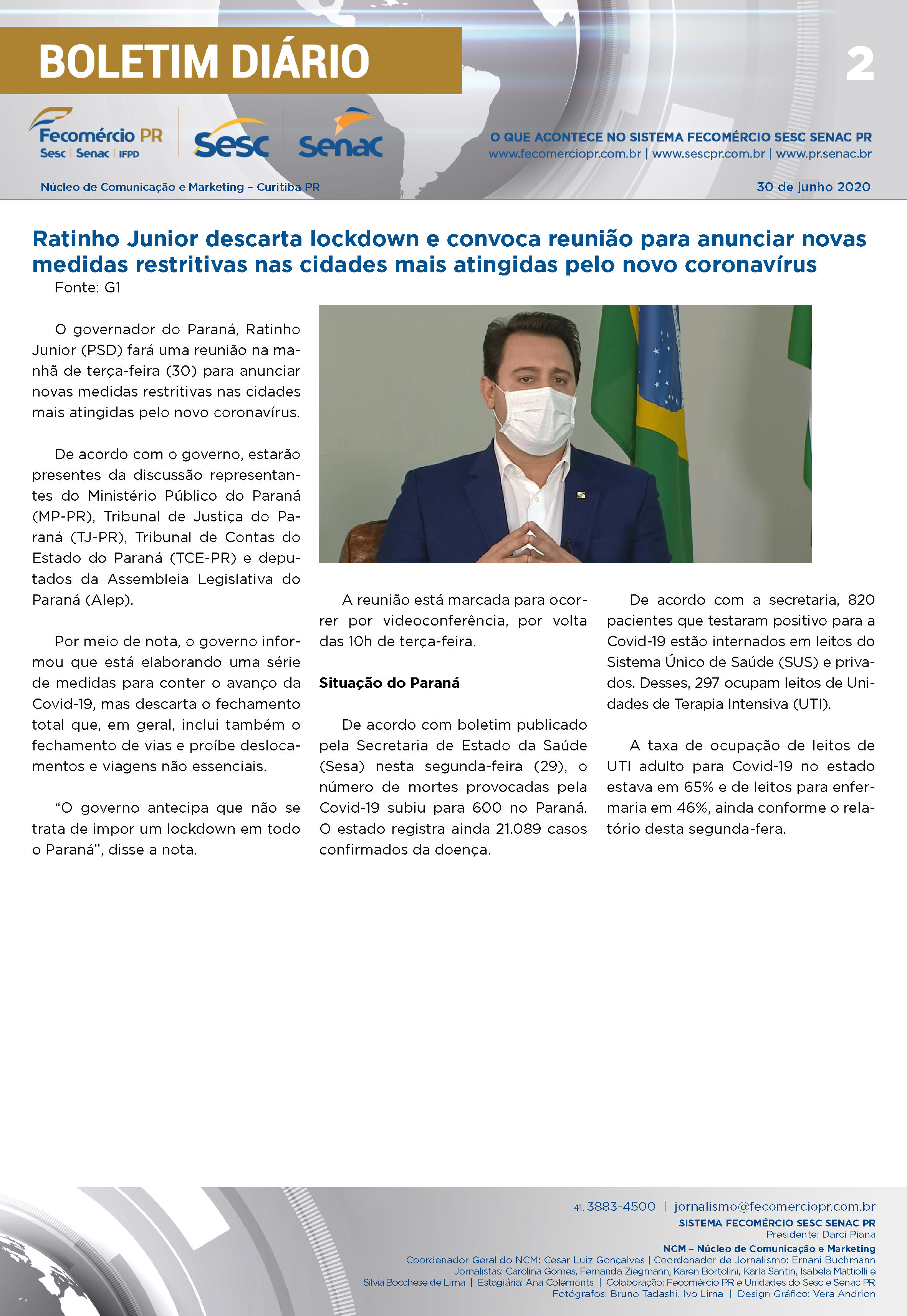 Boletim Diário | Fecomércio