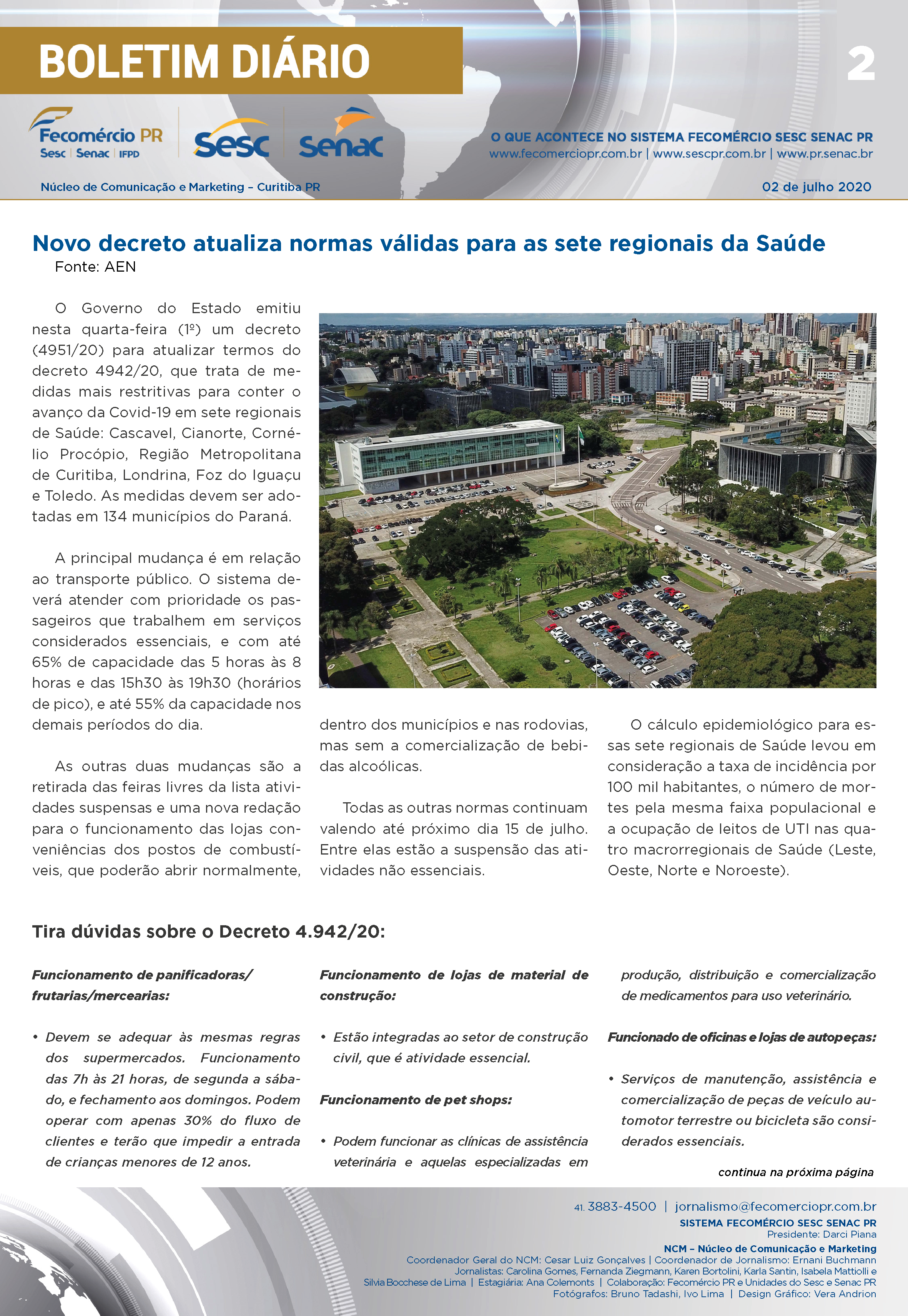 Boletim Diário | Fecomércio