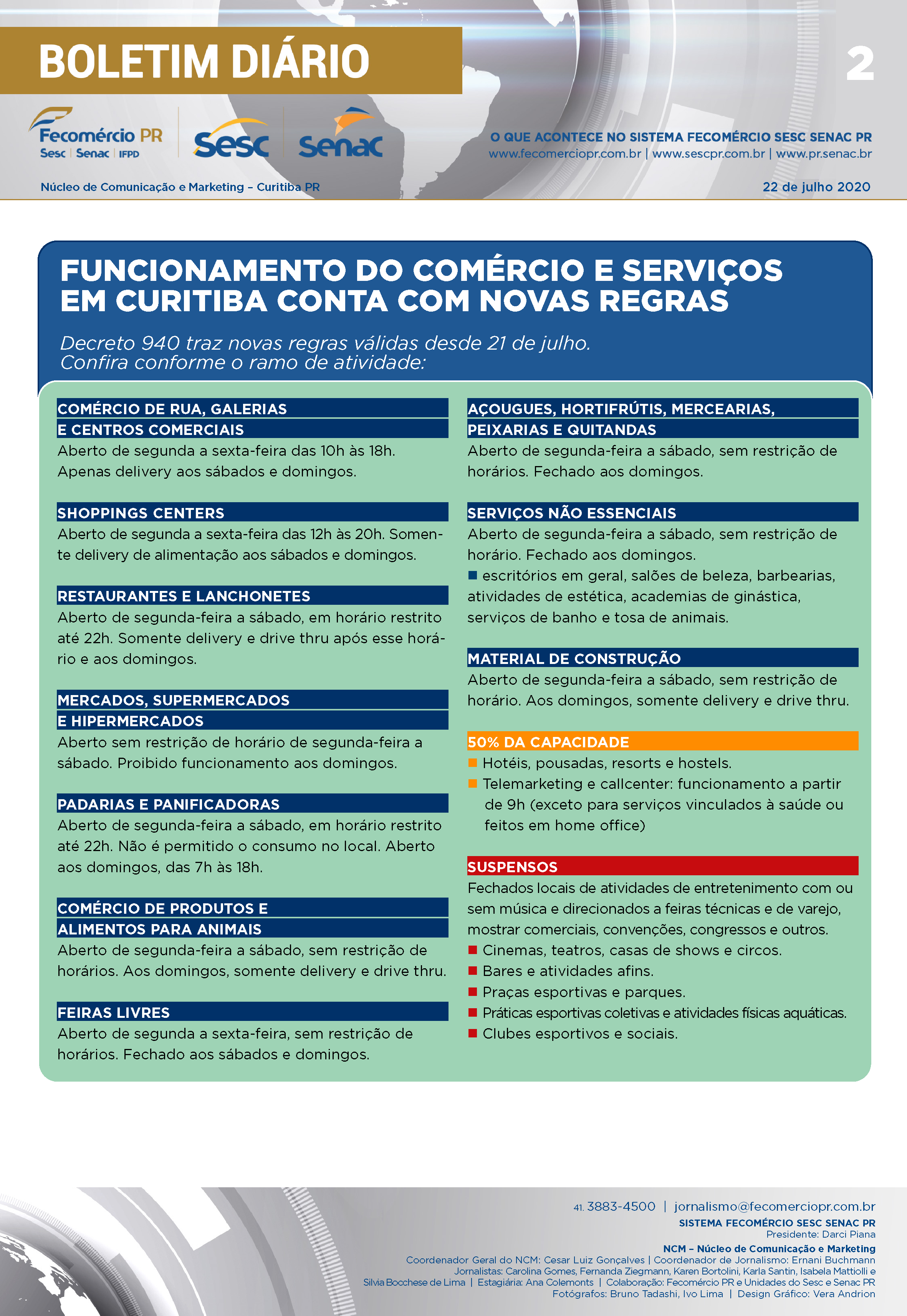 Boletim Diário | Fecomércio