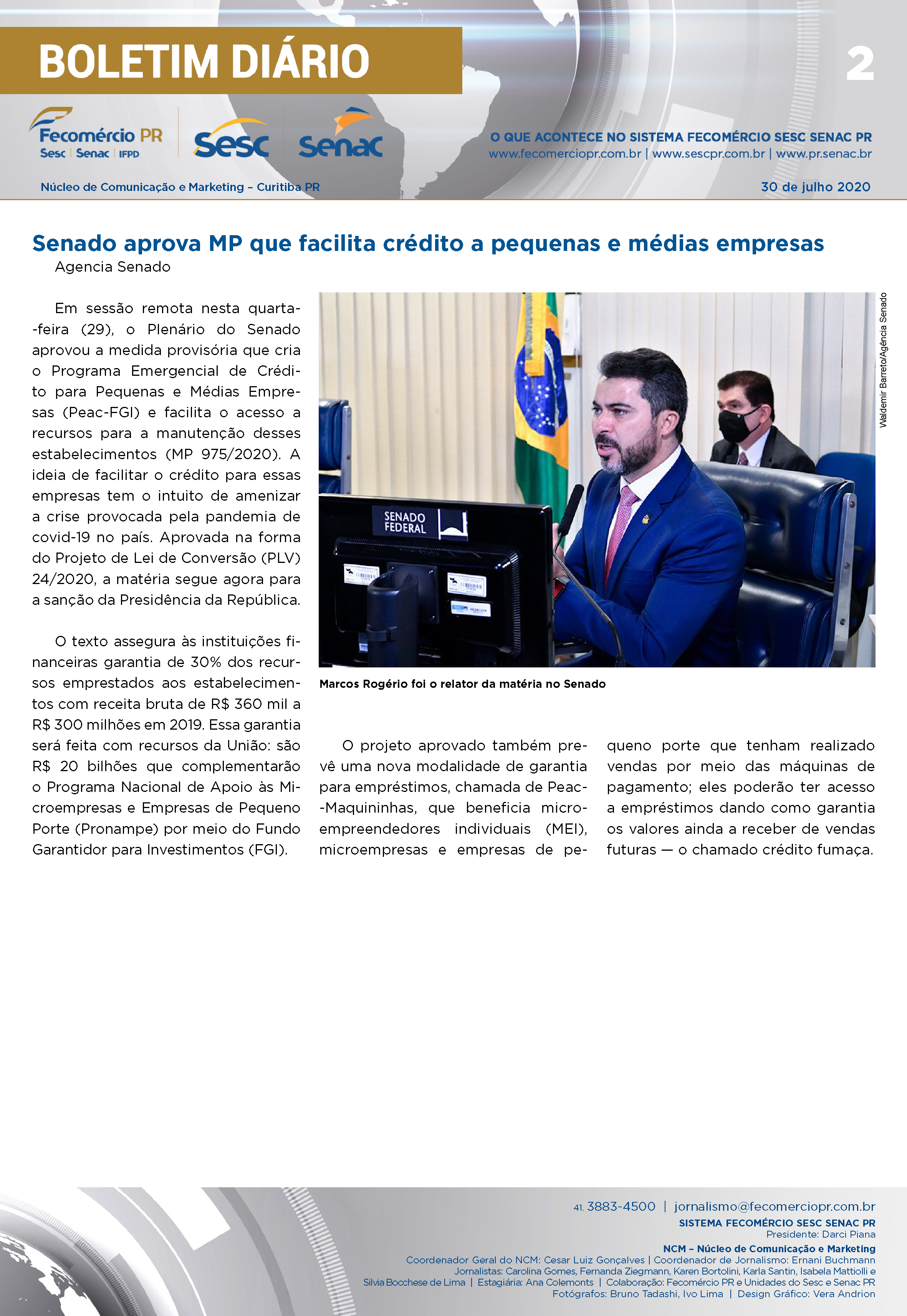 Boletim Diário | Fecomércio