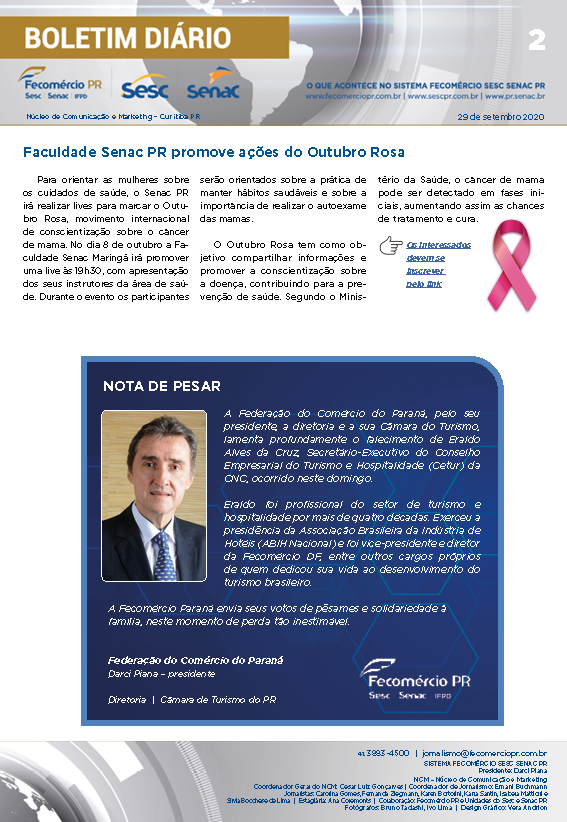 Boletim Diário | Fecomércio