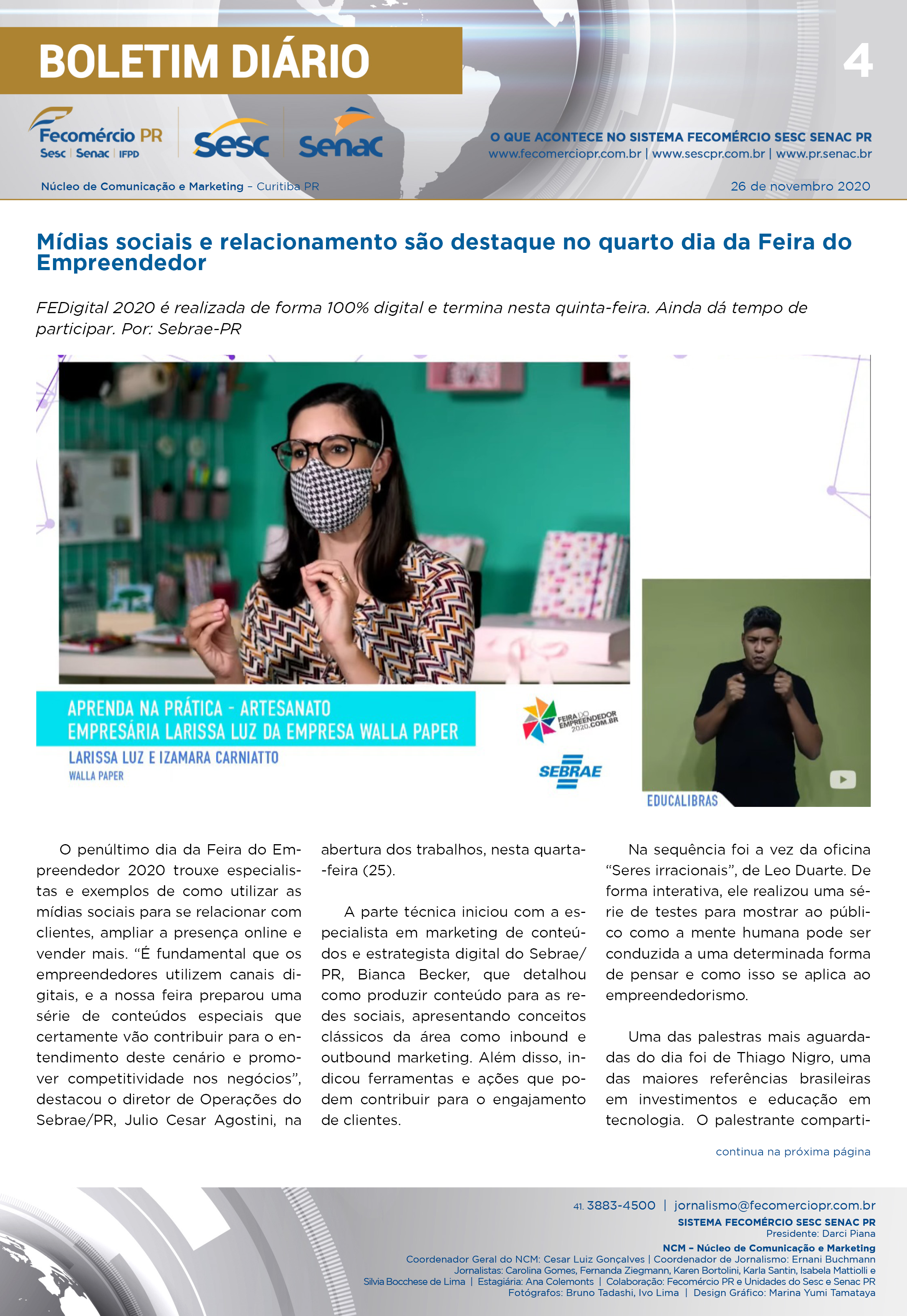Boletim Diário | Fecomércio