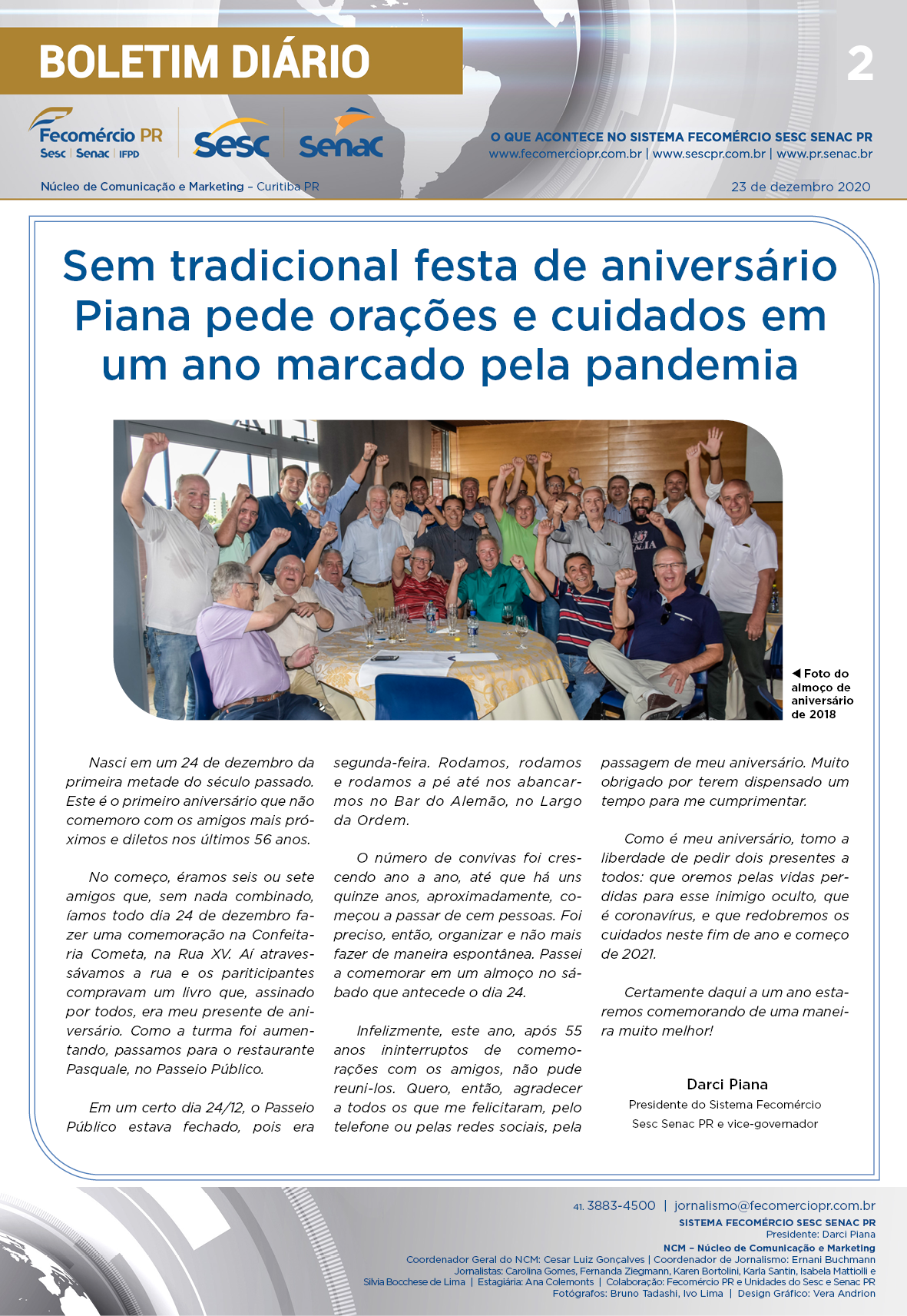 Boletim Diário | Fecomércio