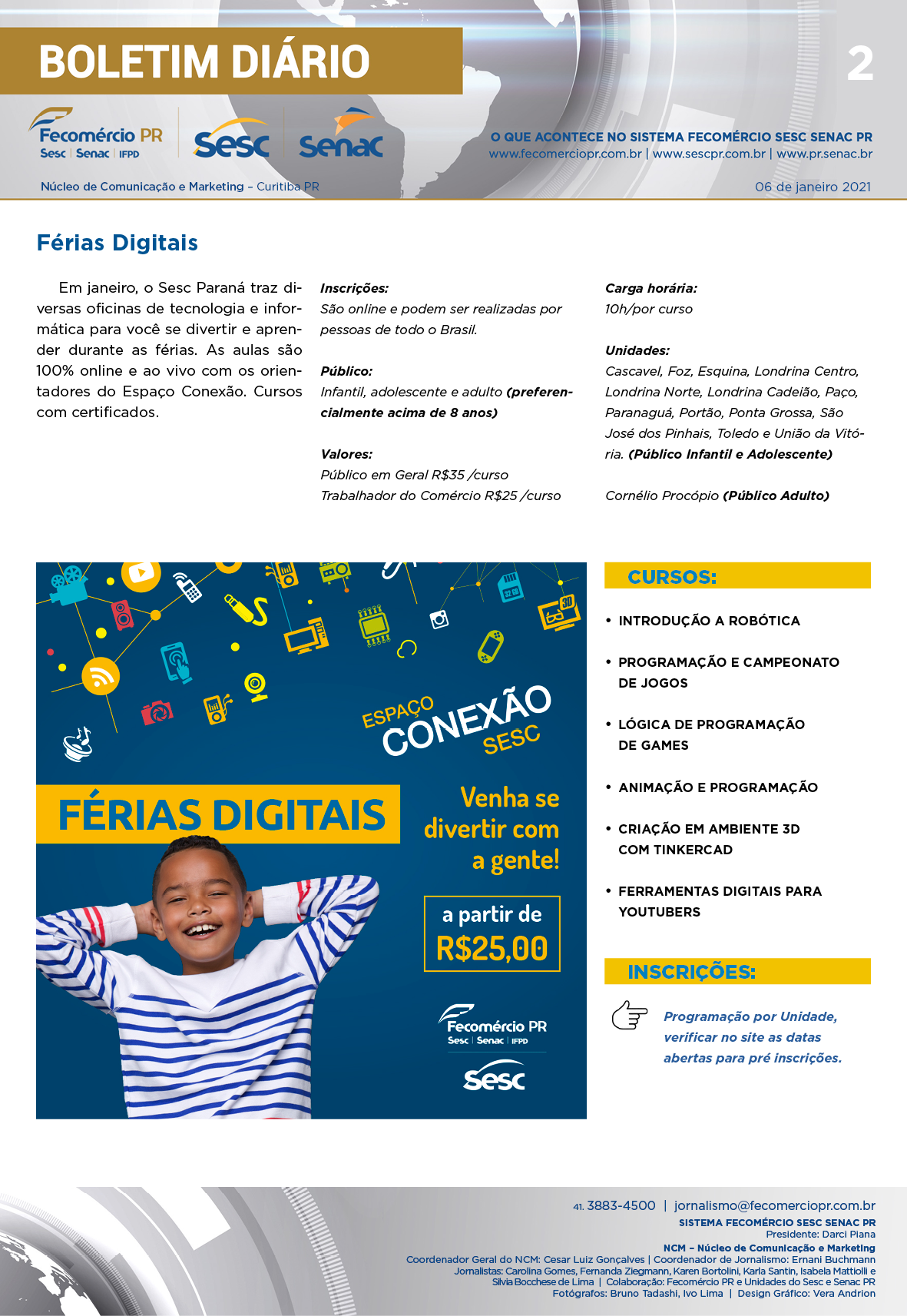 Boletim Diário | Fecomércio