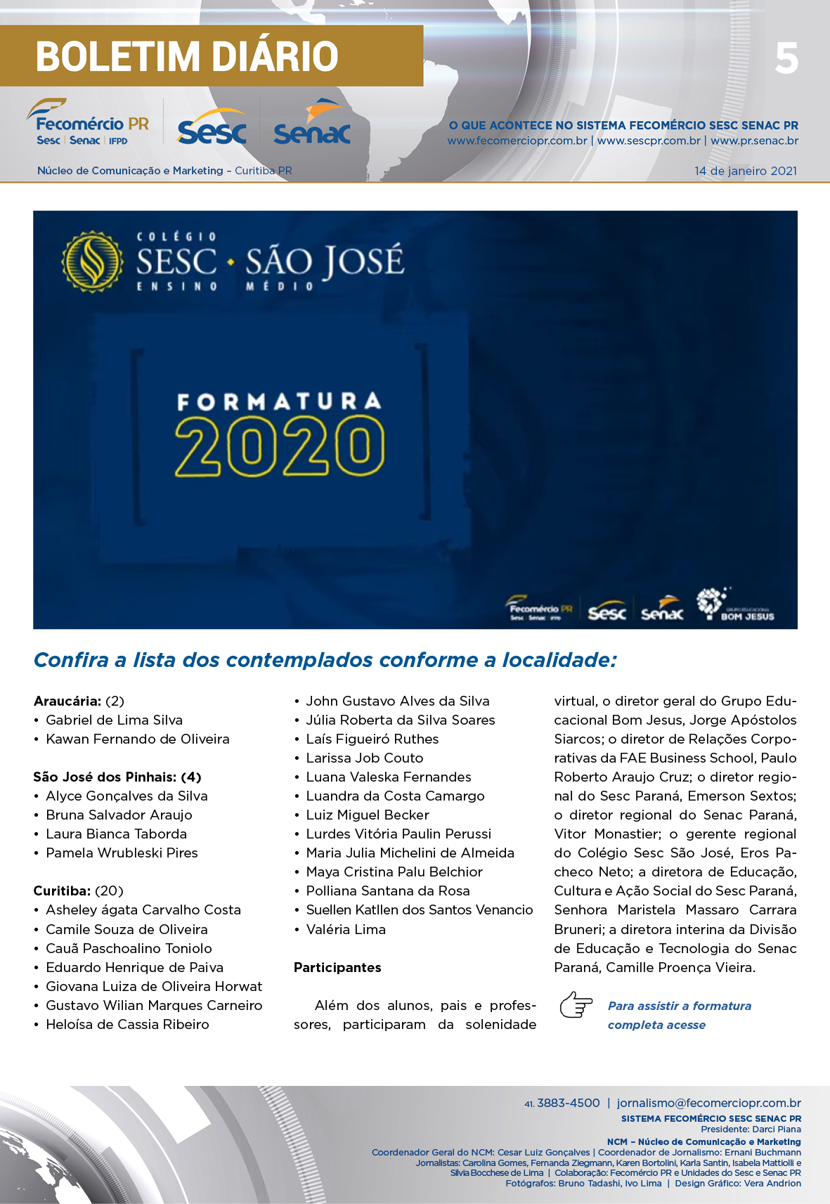 Boletim Diário | Fecomércio