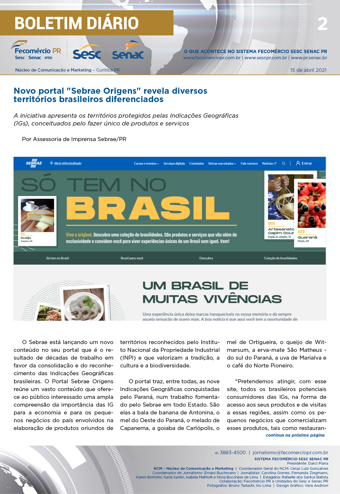 Boletim Diário | Fecomércio