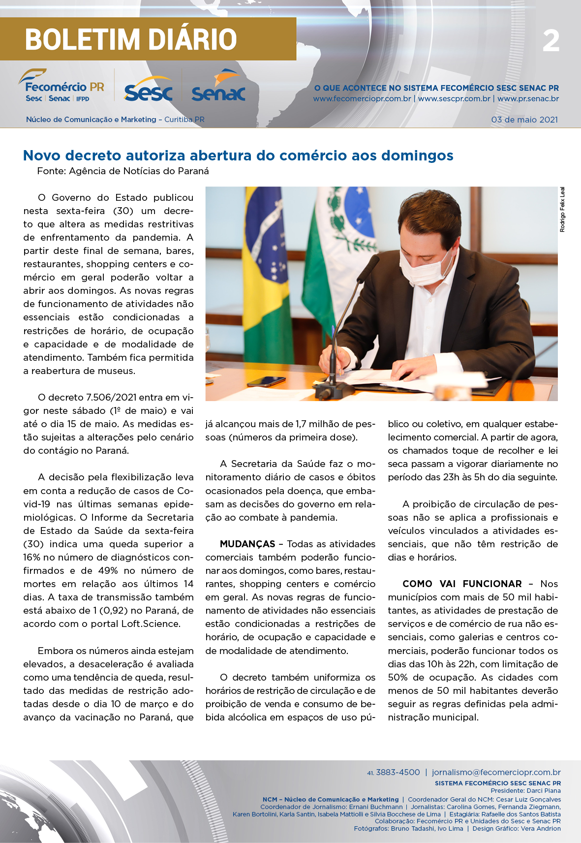 Boletim Diário | Fecomércio