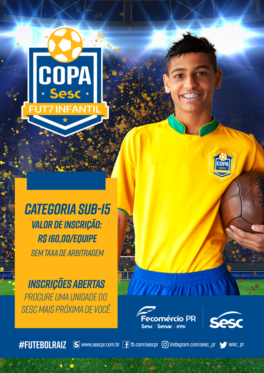 Inscrições abertas para Copa Sesc de Futsal Sub-15 - Sesc Paraná