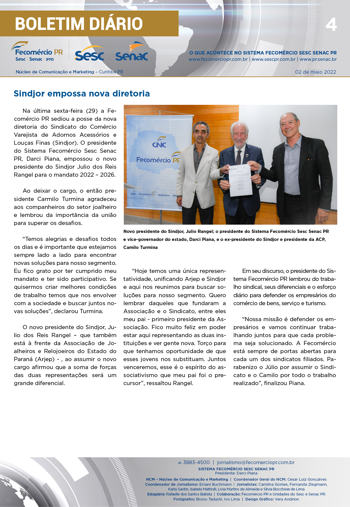 Boletim Diário | Fecomércio