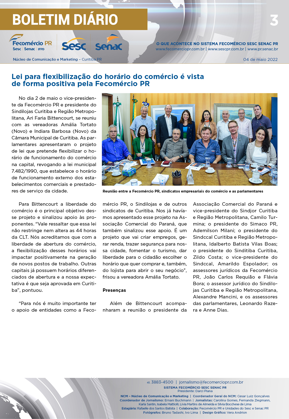 Boletim Diário | Fecomércio