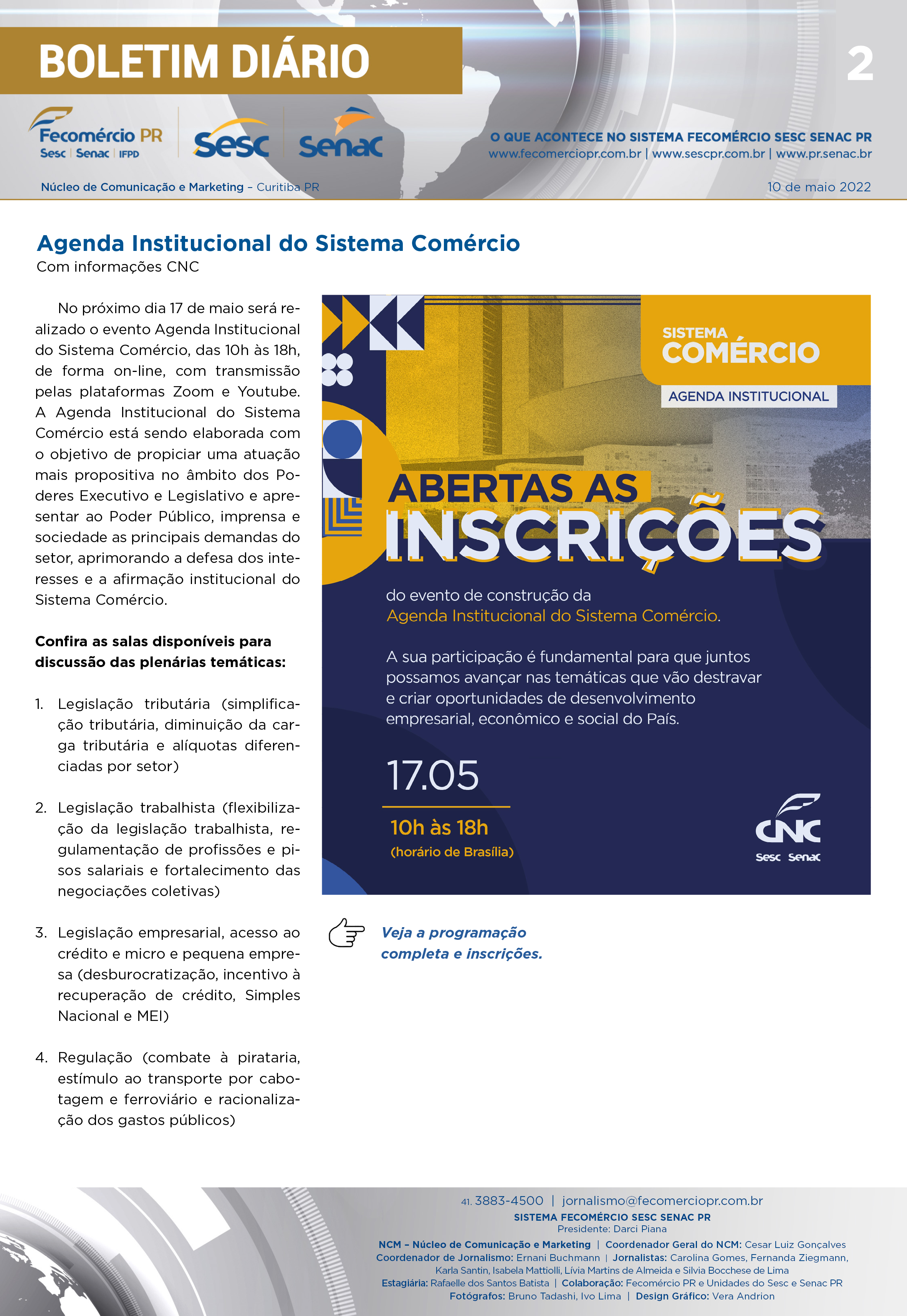 Boletim Diário | Fecomércio