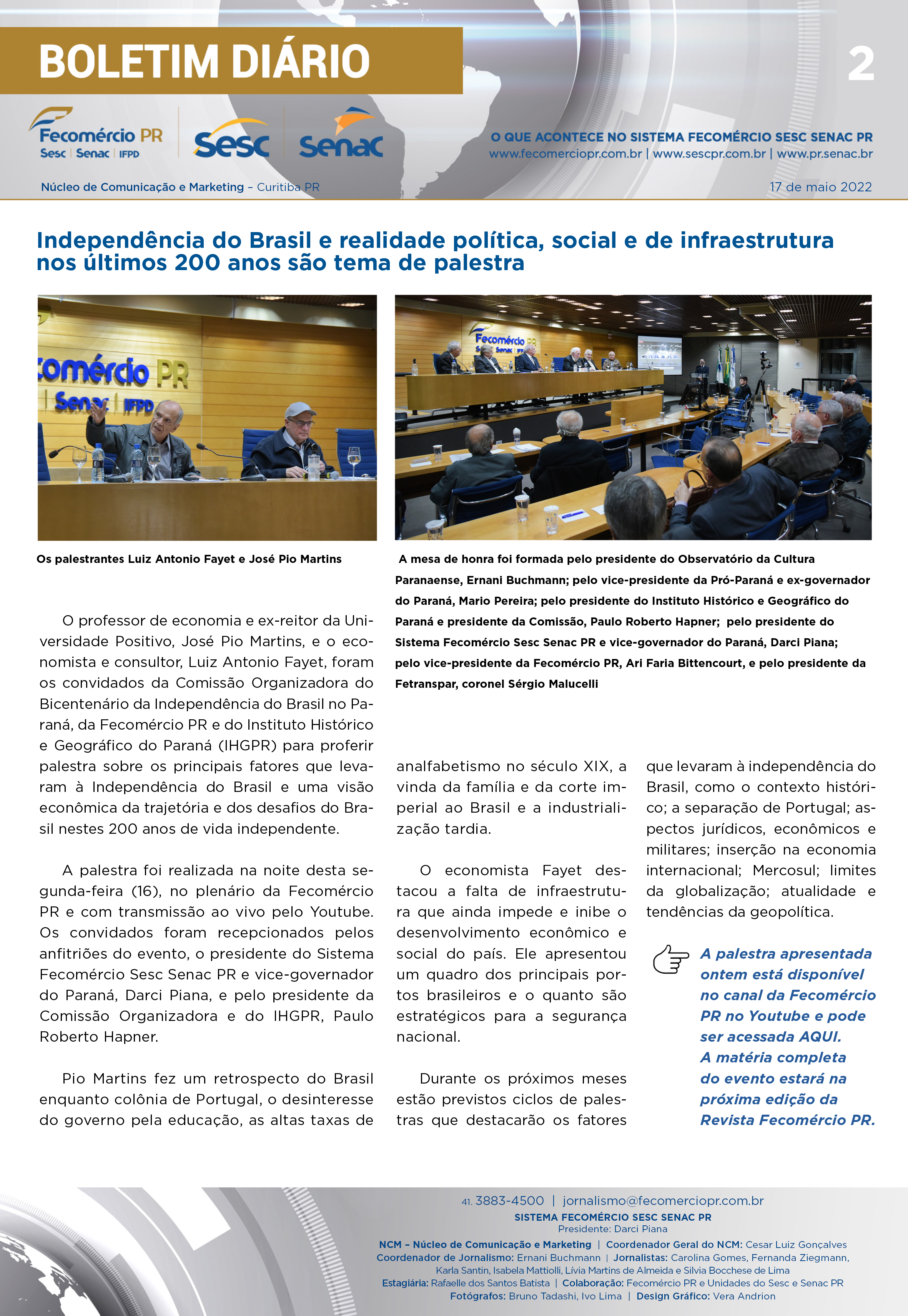 Boletim Diário | Fecomércio