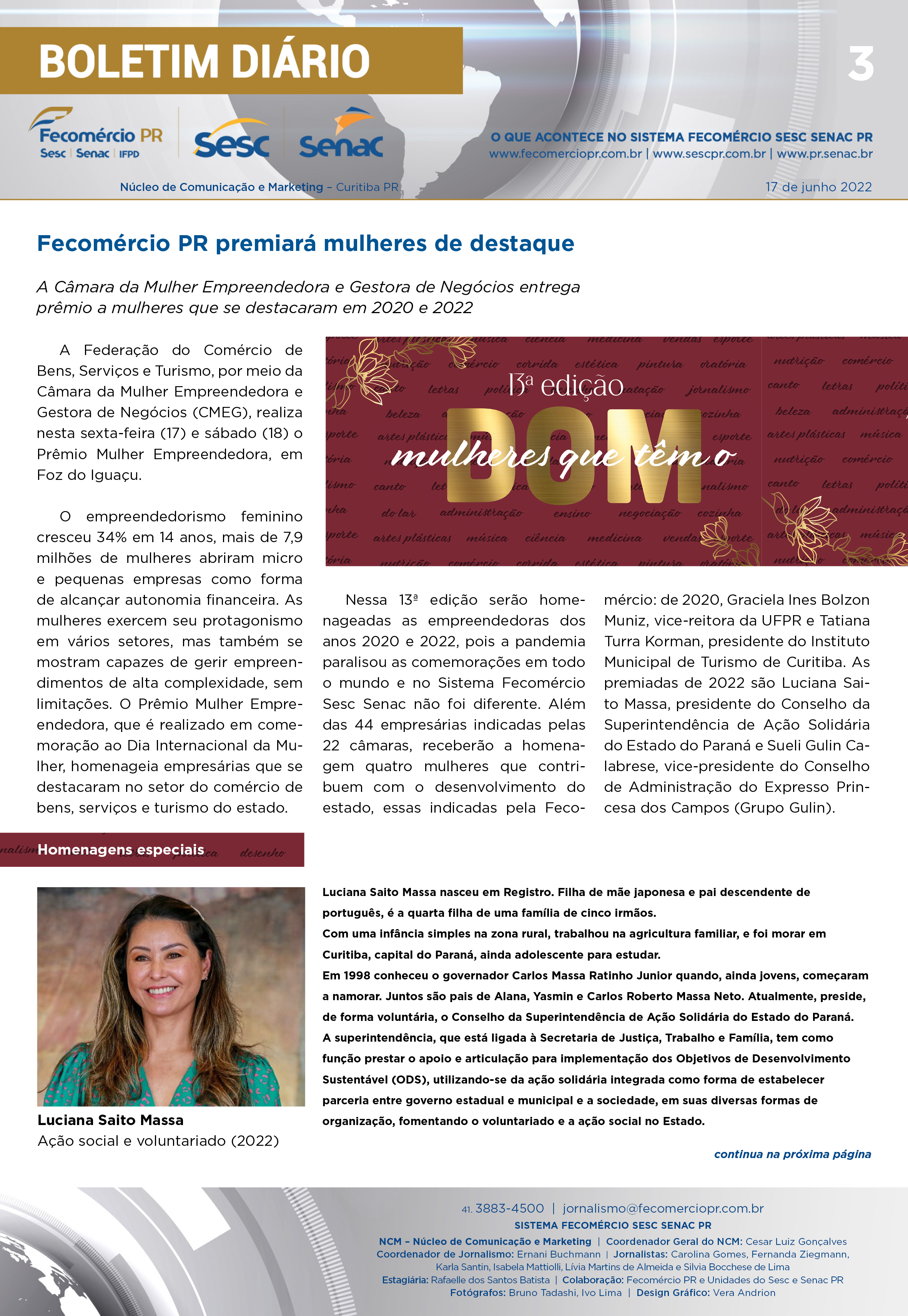 Boletim Diário | Fecomércio