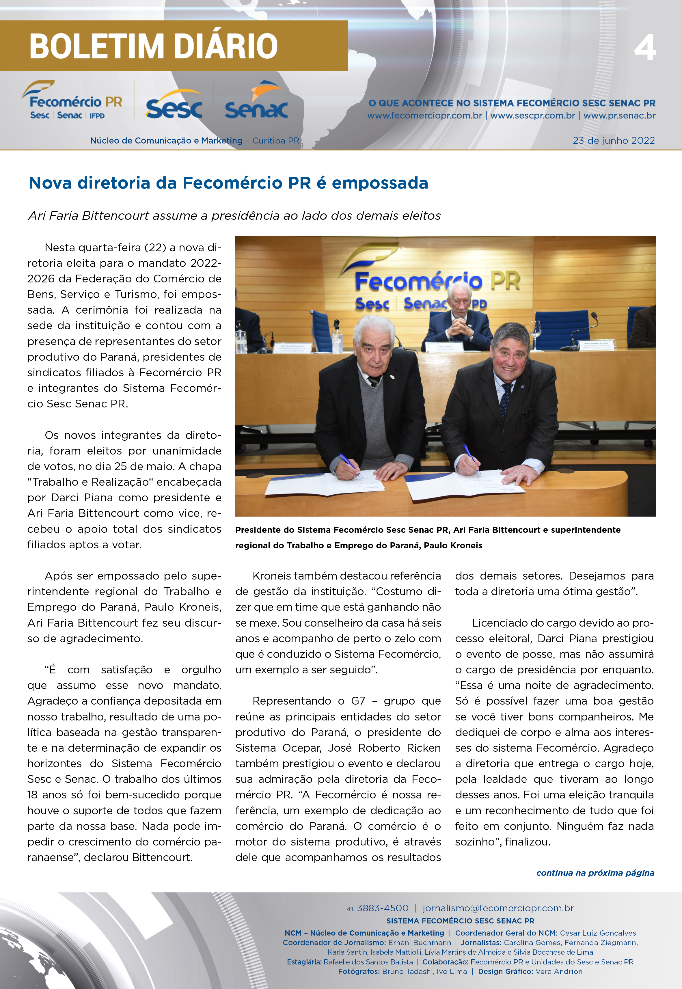 Boletim Diário | Fecomércio