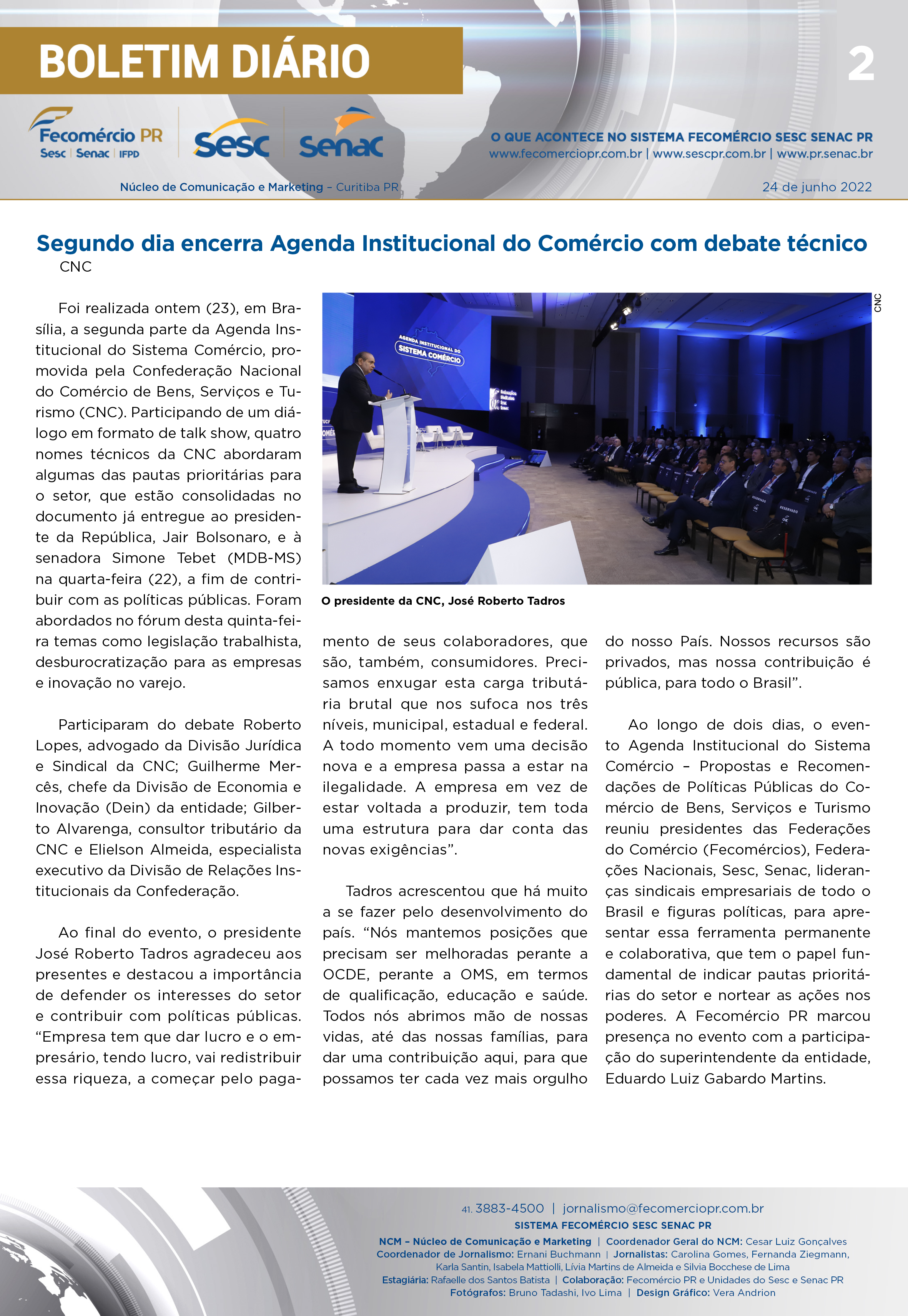 Boletim Diário | Fecomércio