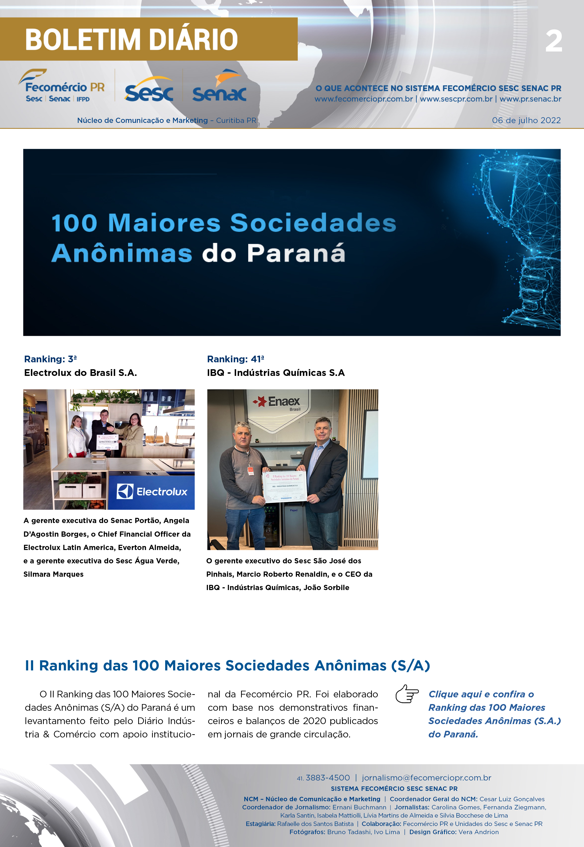 Boletim Diário | Fecomércio