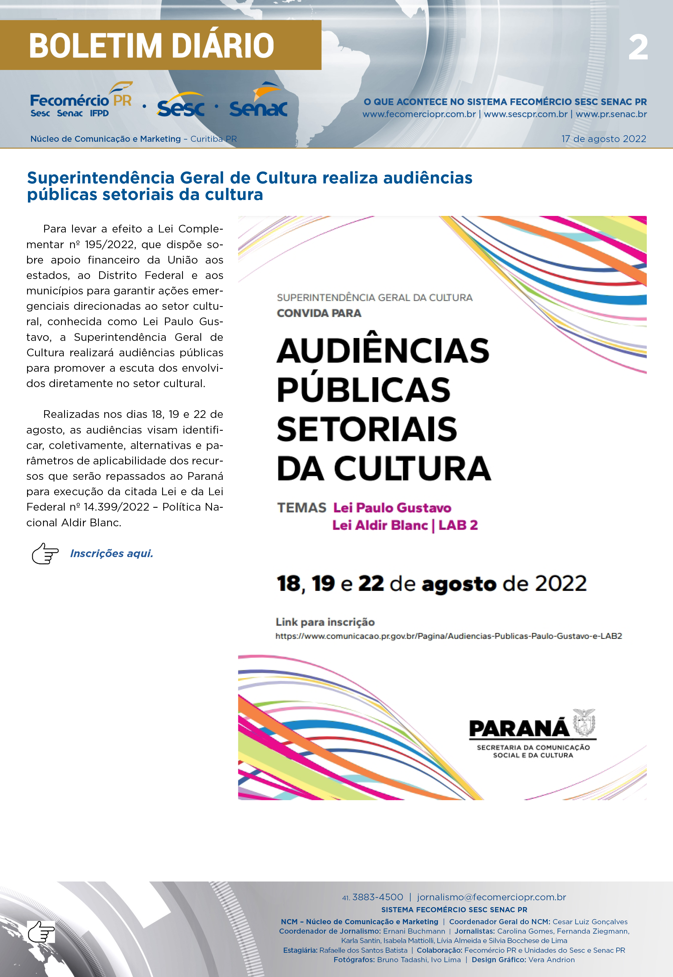 Boletim Diário | Fecomércio