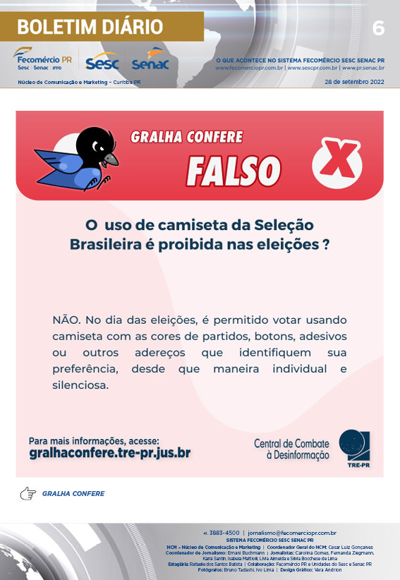 Boletim Diário | Fecomércio