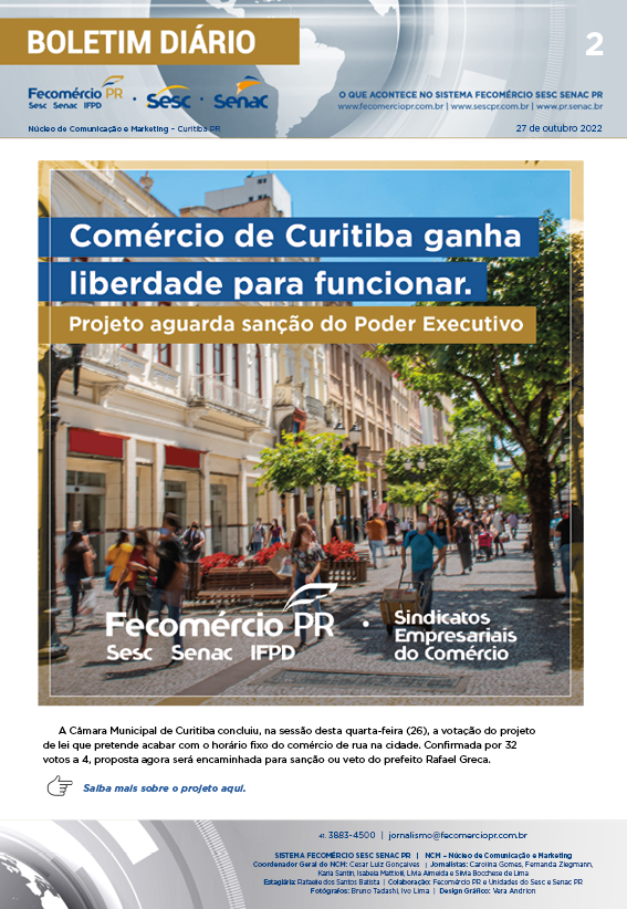 Boletim Diário | Fecomércio