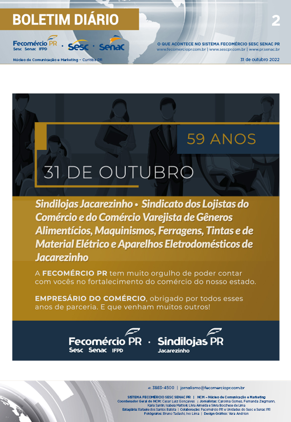 Boletim Diário | Fecomércio