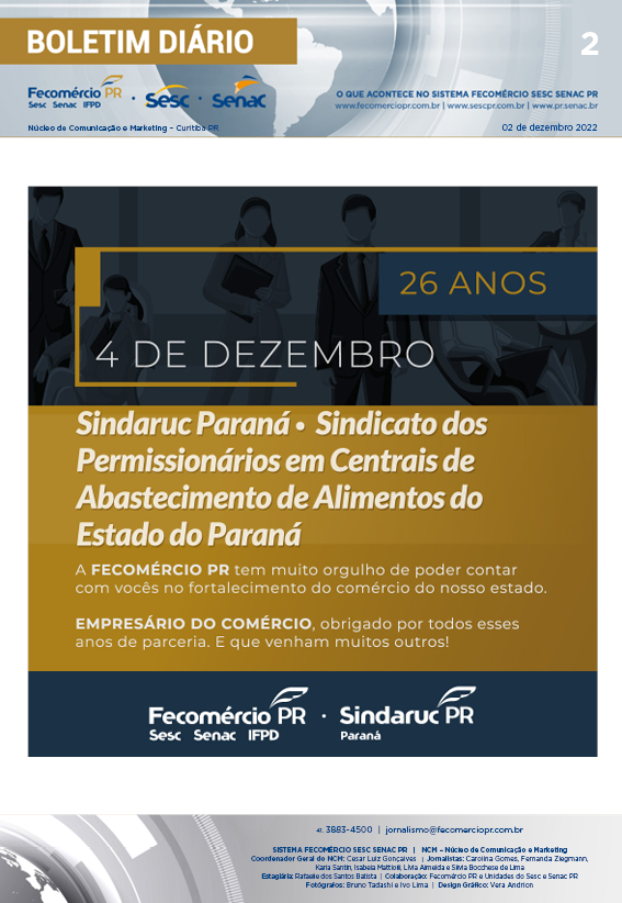 Boletim Diário | Fecomércio