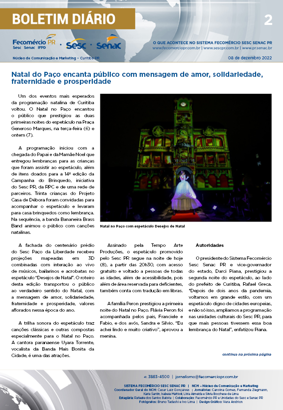 Boletim Diário | Fecomércio