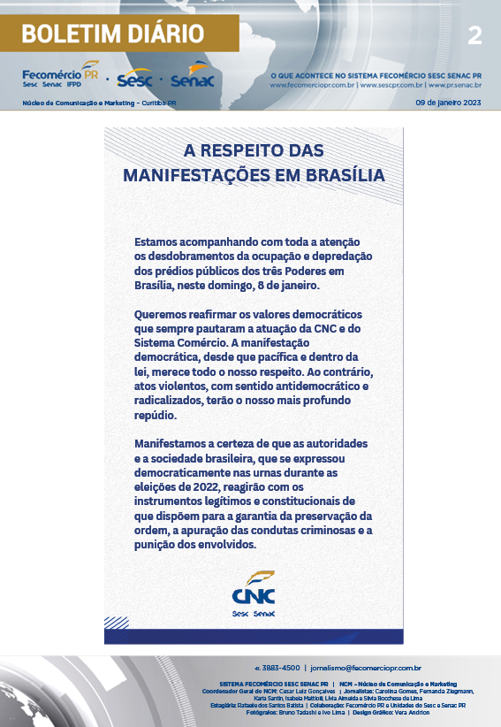 Boletim Diário | Fecomércio