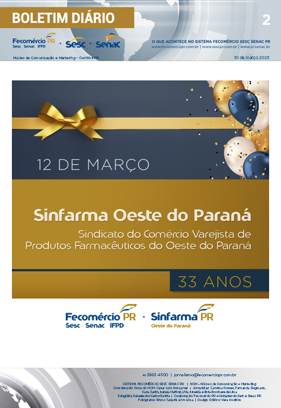 Boletim Diário | Fecomércio