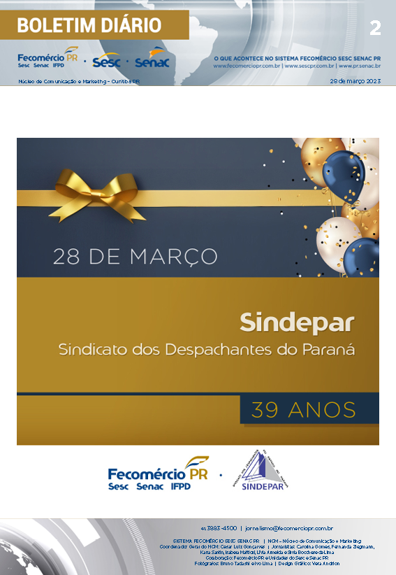 Boletim Diário | Fecomércio