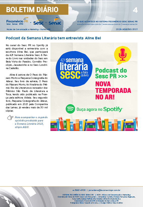 Boletim Diário | Fecomércio