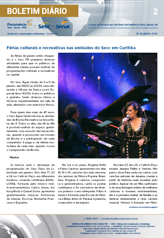 Boletim Diário | Fecomércio