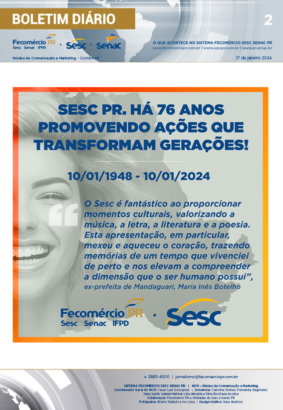 Boletim Diário | Fecomércio