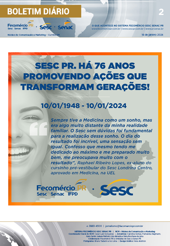 Boletim Diário | Fecomércio