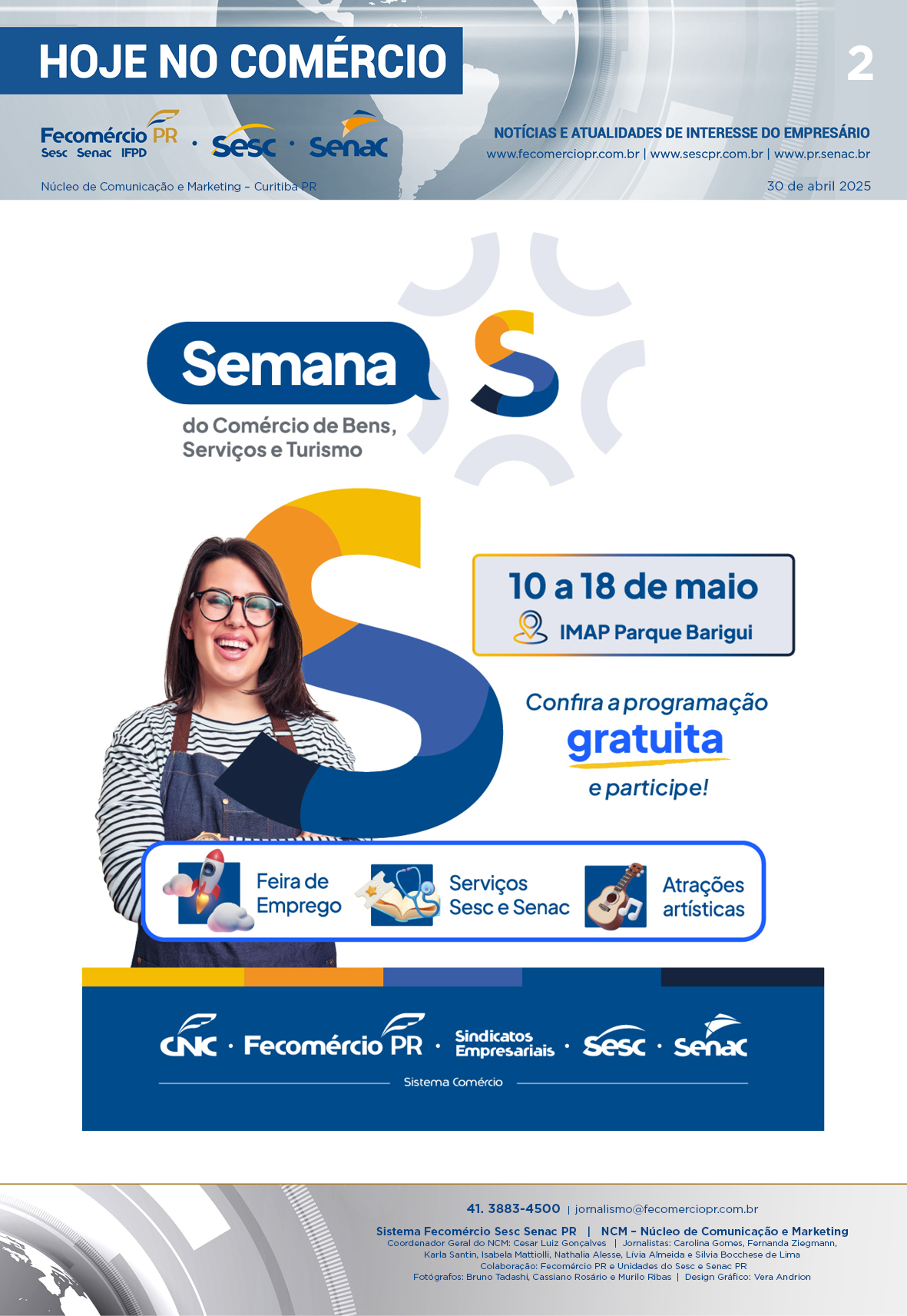 Boletim Diário – 30/04/2024 - 30/04/2025 | Fecomércio